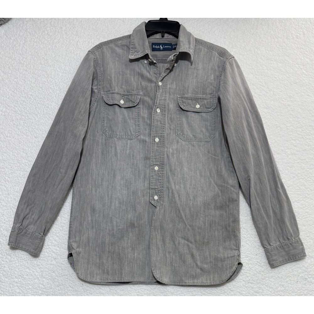 Vintage Polo Ralph Lauren 109th Division Long Sleeve Button Up Shirt Mens M